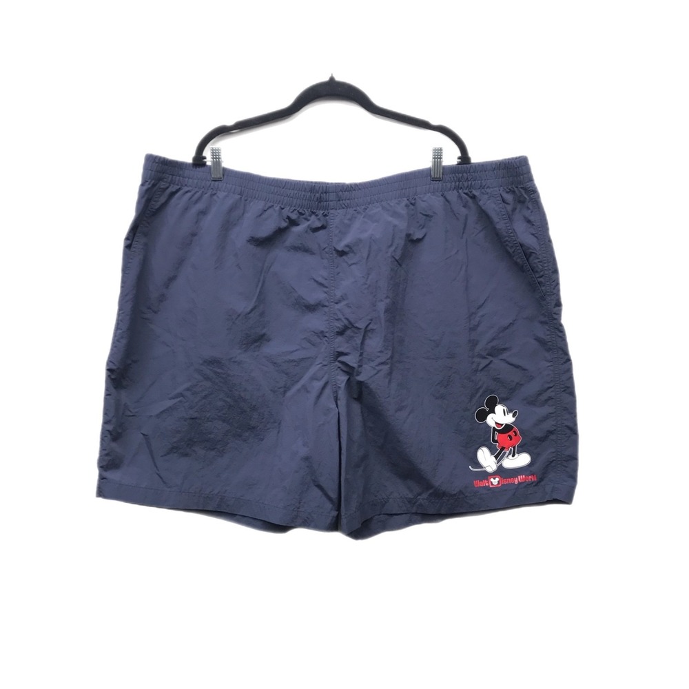 Walt Disney World Swim Trunks Navy Blue Mickey Mouse Logo Pockets Men's 3XL